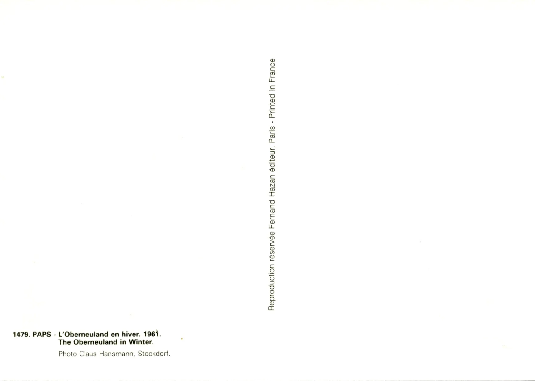 L'Oberneuland en hiver, 1961 by Paps - 4 X 6 Inches (10 Postcards) - Image 2