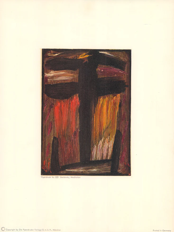 Meditation 1936 by Jawlensky - 11 X 14 Inches (Art Print)