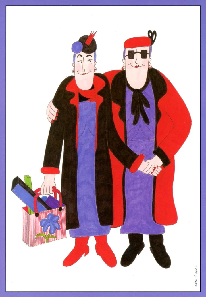 Message Inside: Grannies Shopping by Beth Cope - 5 X 7 Inches (Greeting Card)