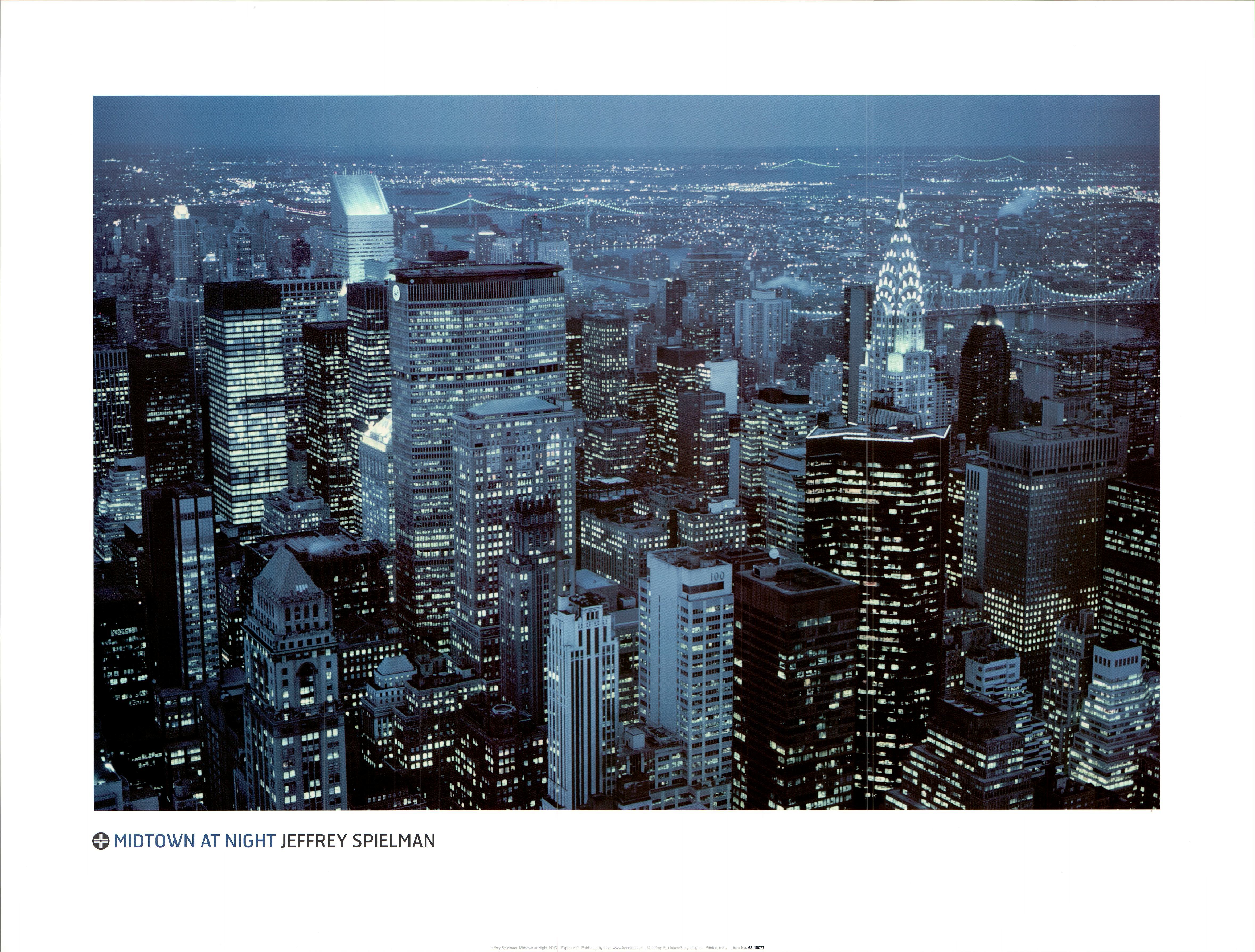 Midtown at Night by Jeffrey Spielman - 24 X 32 Inches (Art Print)