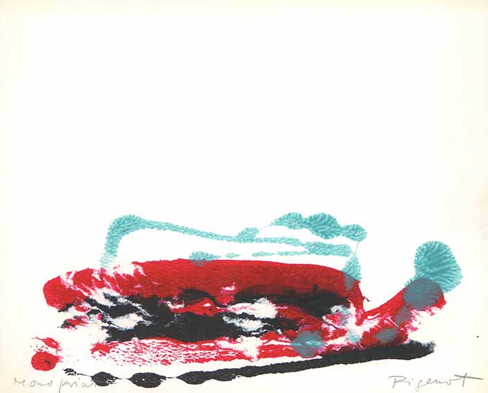 Monoprint # II by Traudl Pigenot-Markgraf - 8 X 10 Inches (Silkscreen / Serigraph)