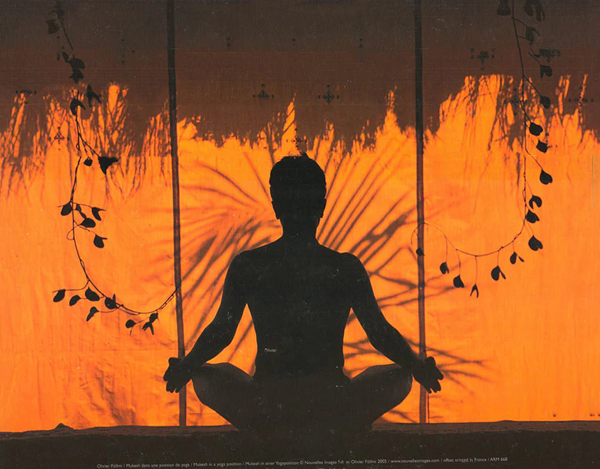 Mukesh in a Yoga Position by Olivier Follmi - 10 X 12 Inches (Art Print)