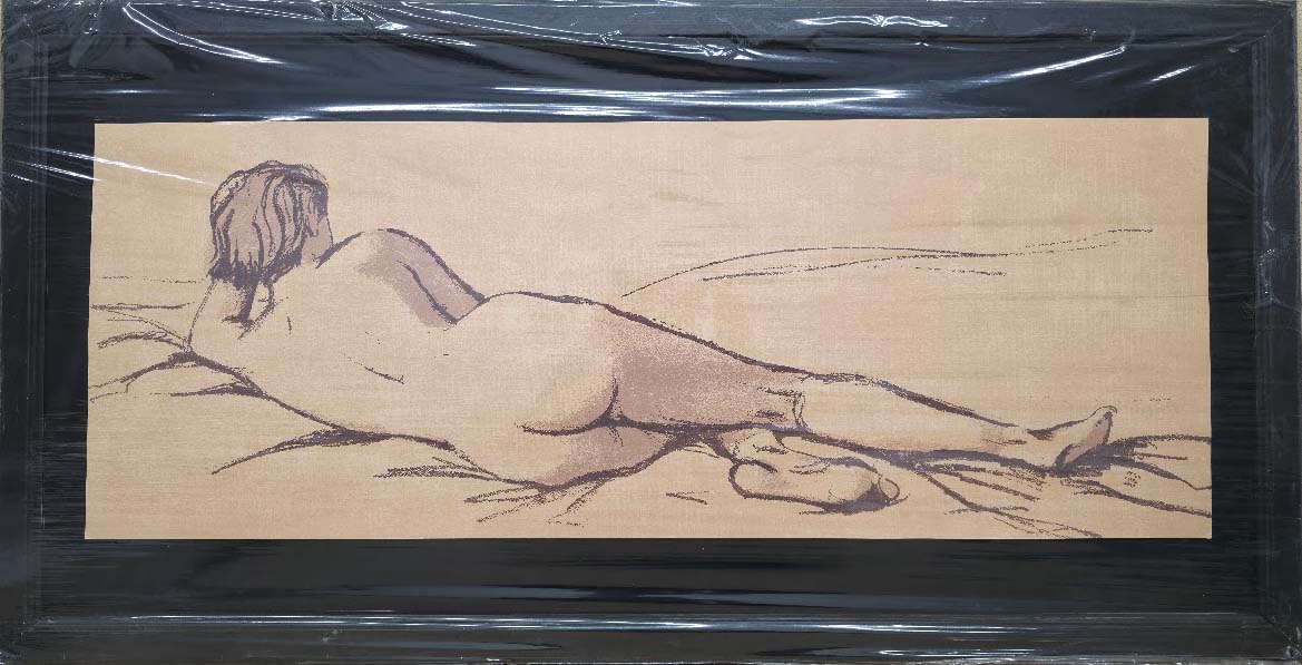 Nude by Peter Markgraf - 19 X 37 Inches (Wood Frame with Matte & Glass Ready to Hang)