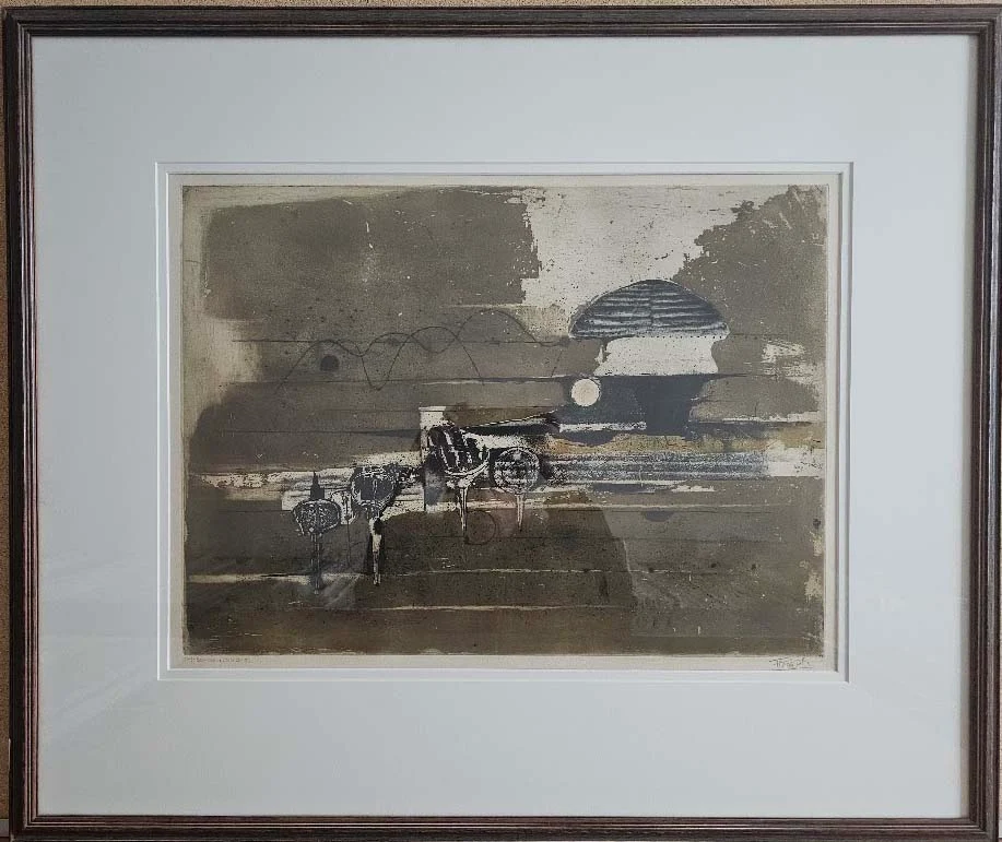 October ColorState II by Johnny Friedlaender - 27 X 31 Inches (Framed Etching Numbered & Signed) 09/25