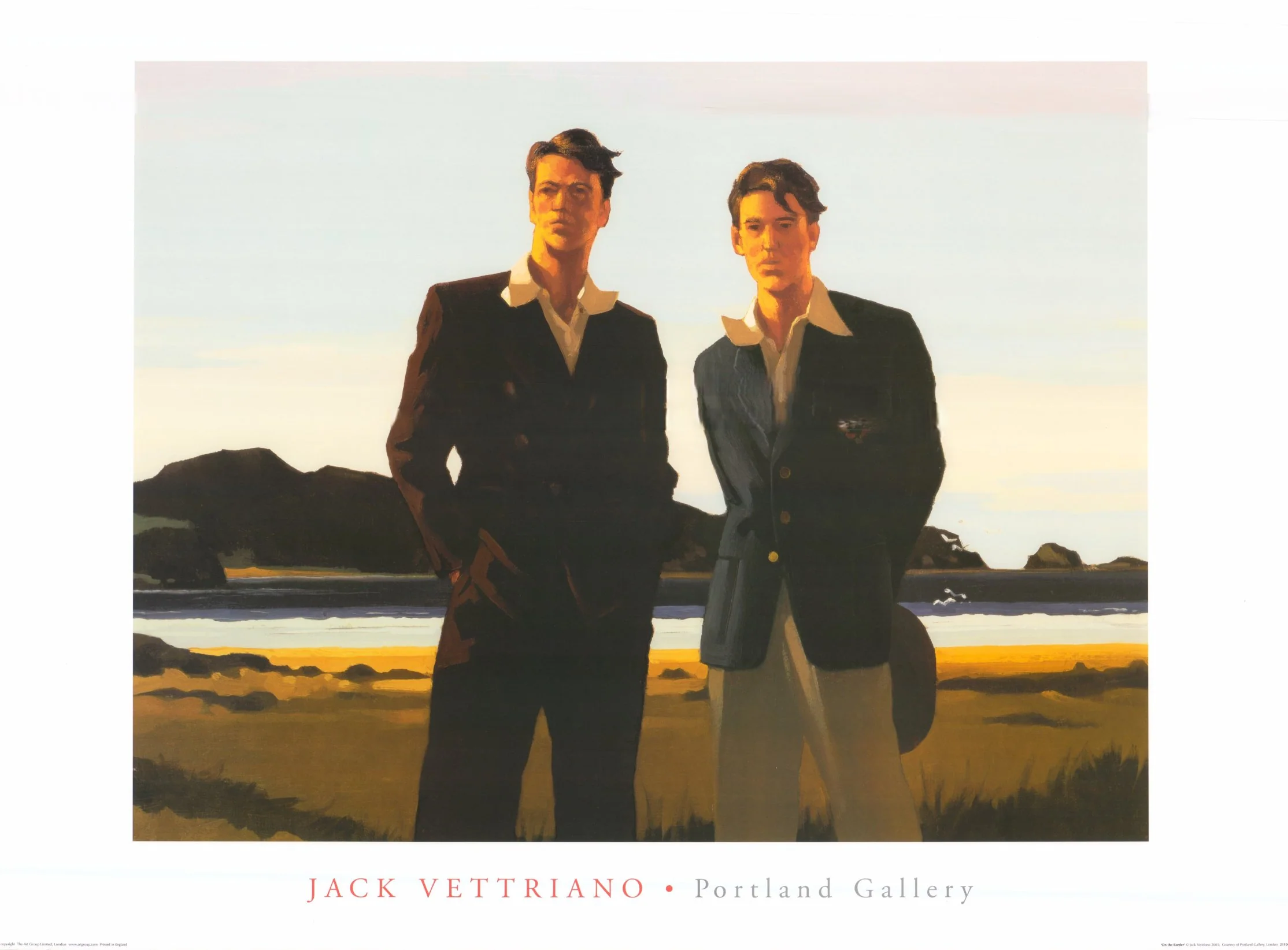 On the Border, 2003 by Jack Vettriano - 24 X 32 Inches (Offset Lithograph)