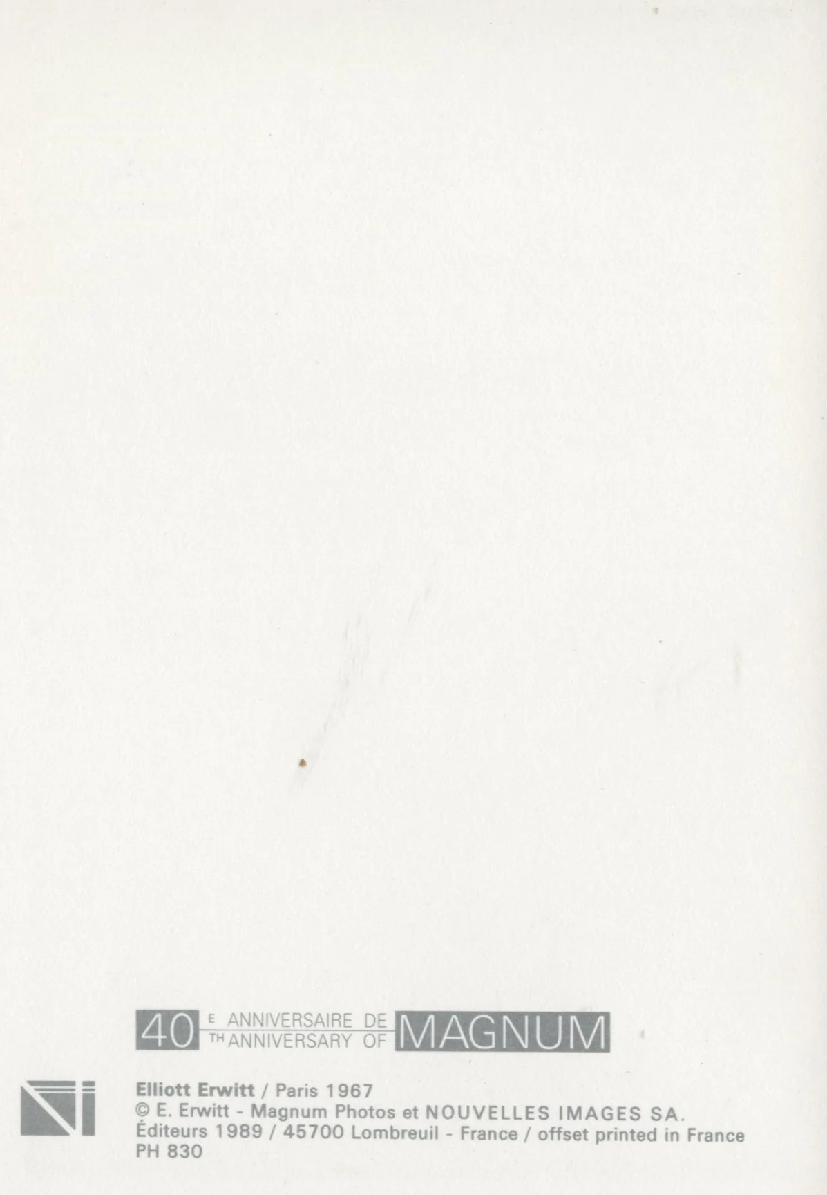 Paris, 1967 by Elliott Erwitt - 4 X 6 Inches (10 Postcards) - Image 2