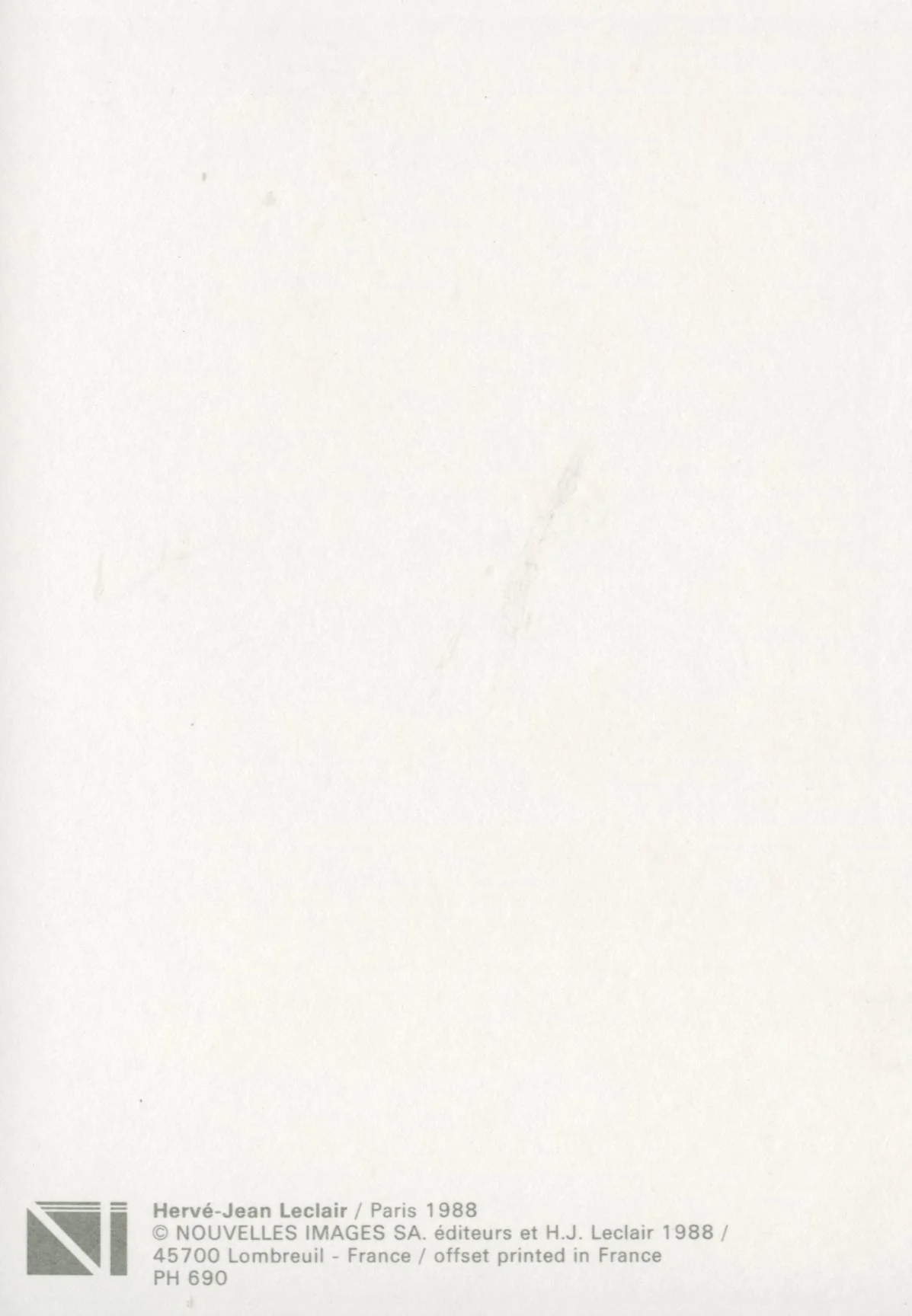 Paris, 1988 by Hervé-Jean Leclair - 4 X 6 Inches (10 Postcards) - Image 2
