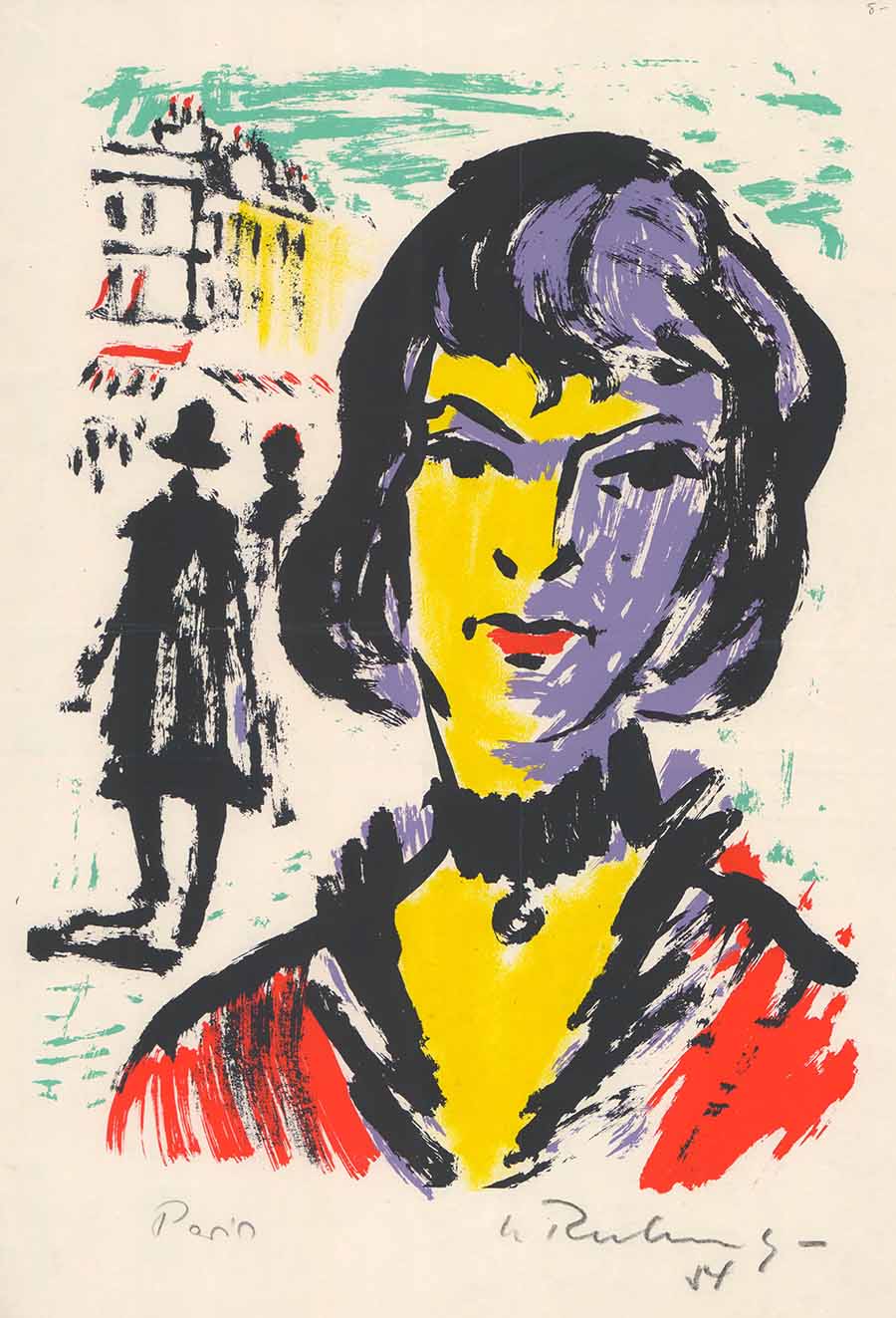 Paris by Wilfried Reckewitz - 13 X 19 Inches (Lithograph Signed)