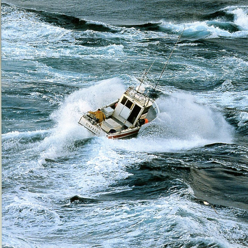 Pêche au Bar dans le Raz de Sein by Philip Plisson - 6 X 6 Inches (Note Card)