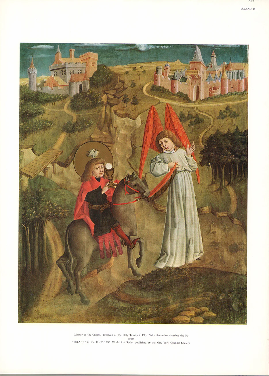 Poland - Saint Secundus Crossing the Po - 13 X 19 Inches (Offset Lithograph)