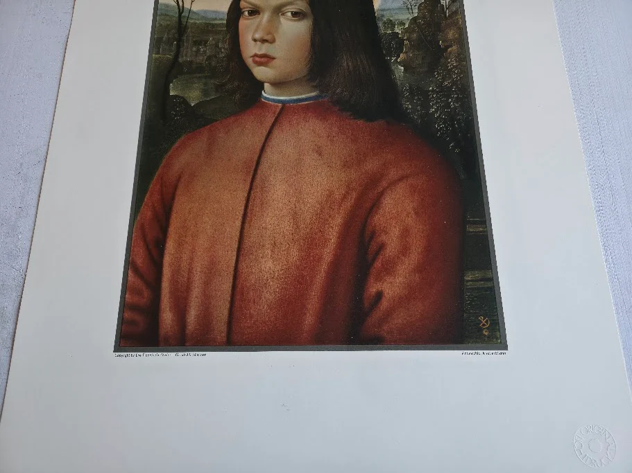 Portrait of a Boy 1483 by Bernardino di Betto - 20 X 26 Inches (Offset Lithograph Stamp) - Image 2