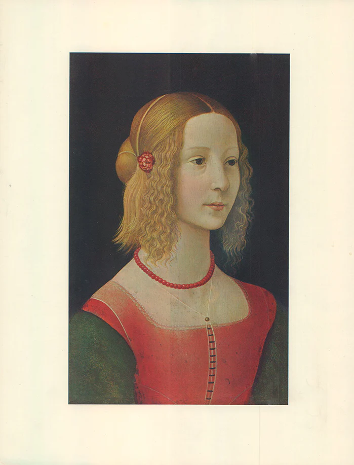 Portrait of a Girl by Sebastiano Mainardi - 10 X 13 Inches (Offset Lithograph Fine Art Print)