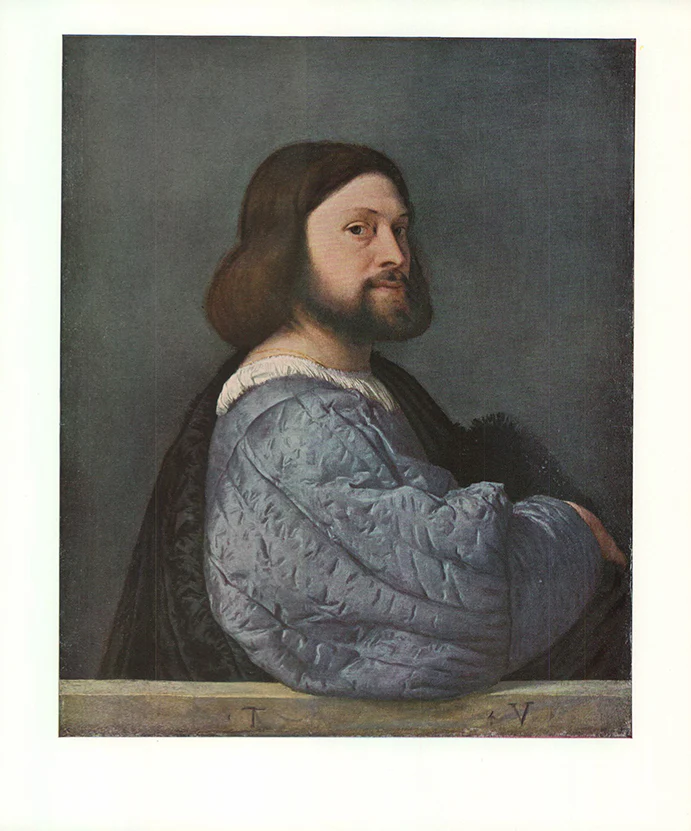 Portrait of a Man by Tiziano - 10 X 12 Inches (Offset Lithograph Fine Art Print)