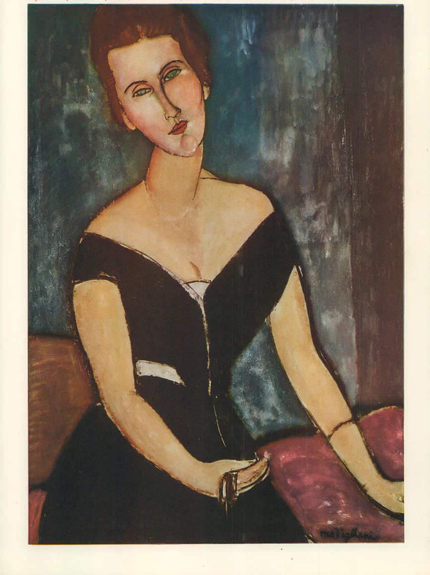 Portrait of Lady Van Muyden by Amedeo Modigliani - 13 X 17 Inches (Offset Lithograph Fine Art Print)
