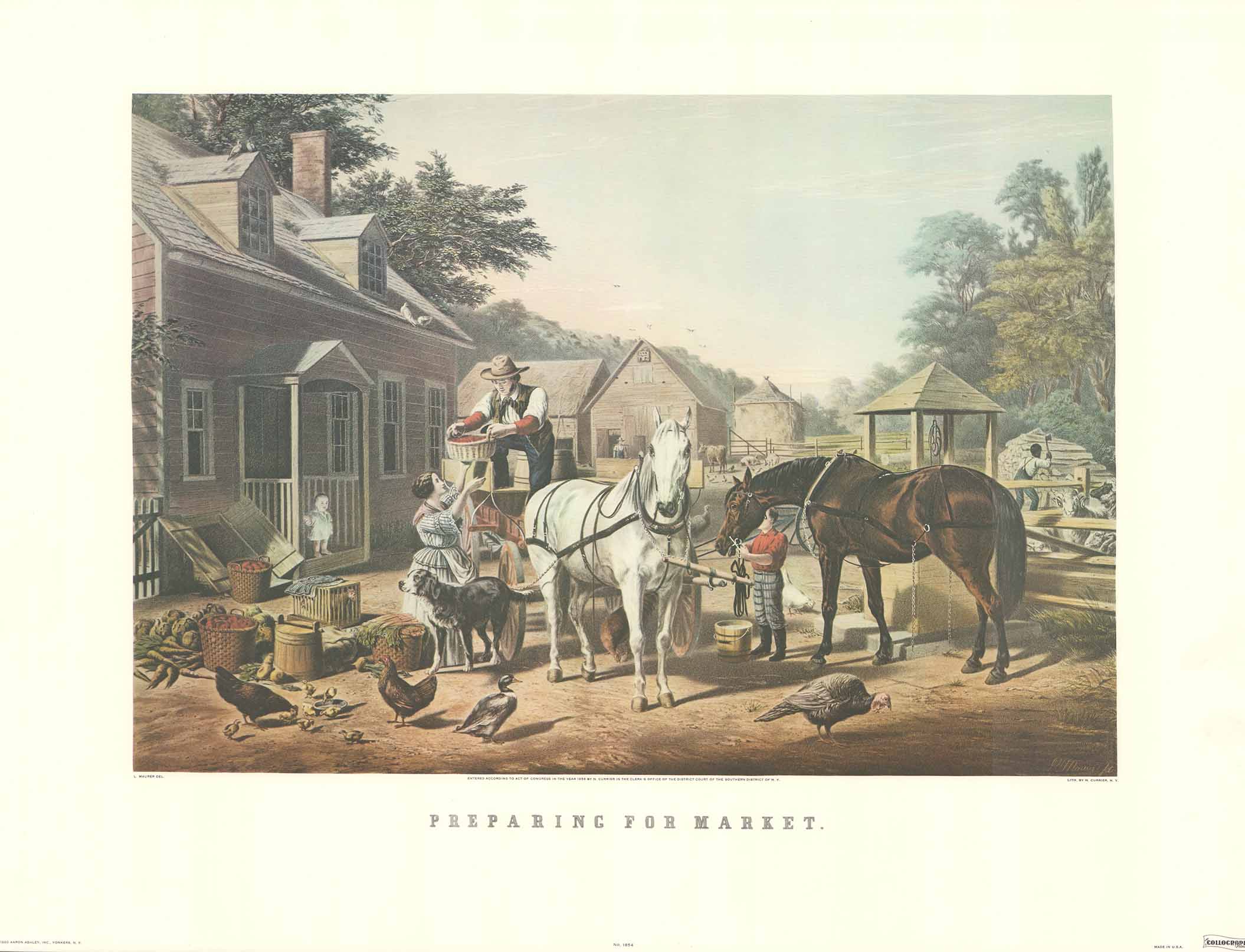 Preparing for Market by N. Currier - 23 X 30 Inches (Art Print)