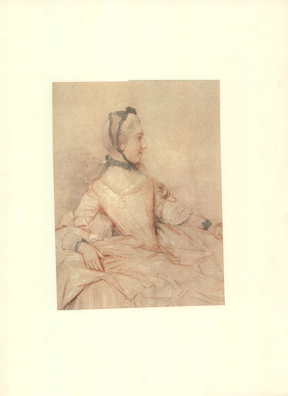 Profile of a Woman by Jean-Étienne Liotard - 14 X 19 Inches (Offset Lithograph on Matte Fine Art Print)