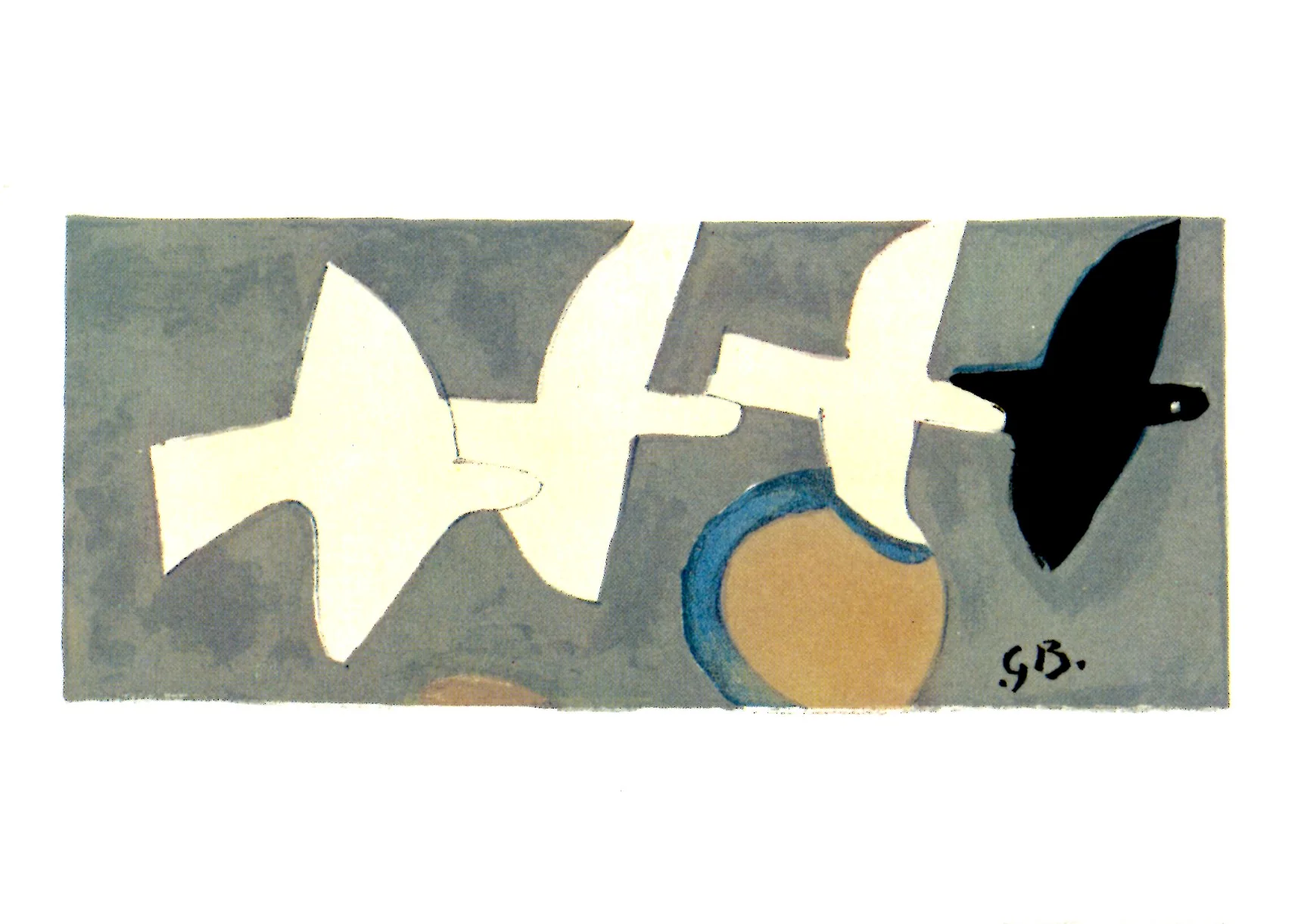 Quatre oiseaux by Georges Braque - 4 X 6 Inches (10 Postcards)