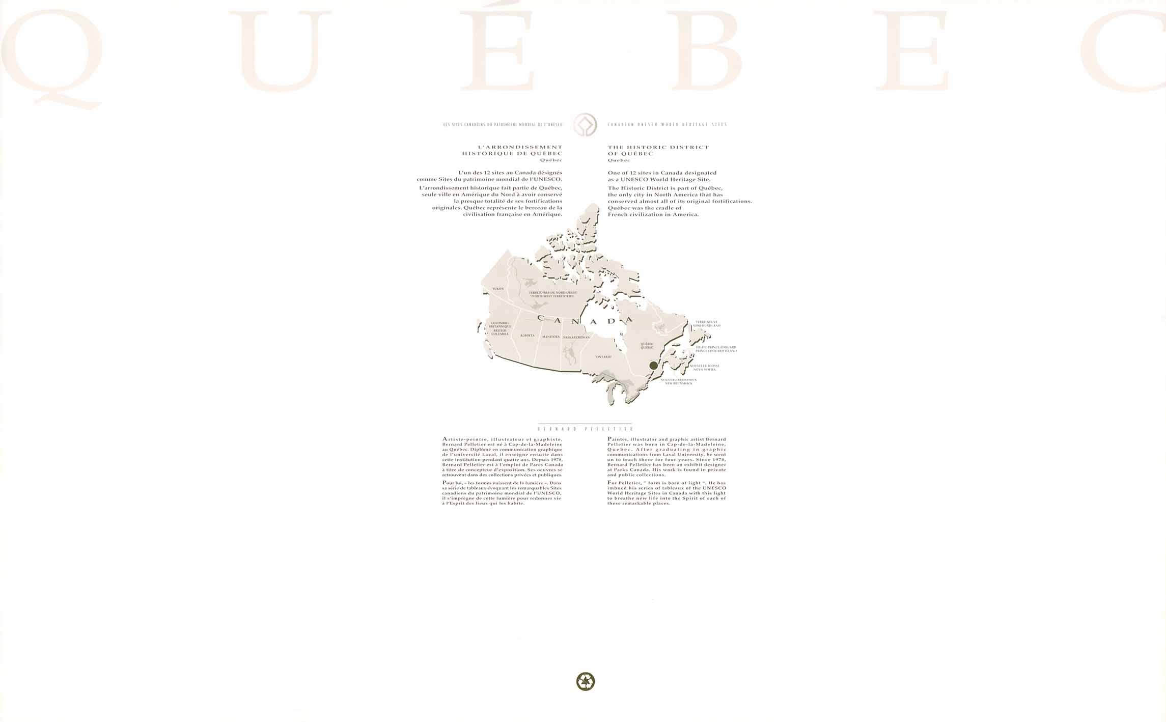 Québec by Bernard Pelletier - 20 X 32 Inches (Offset Lithograph) - Image 2