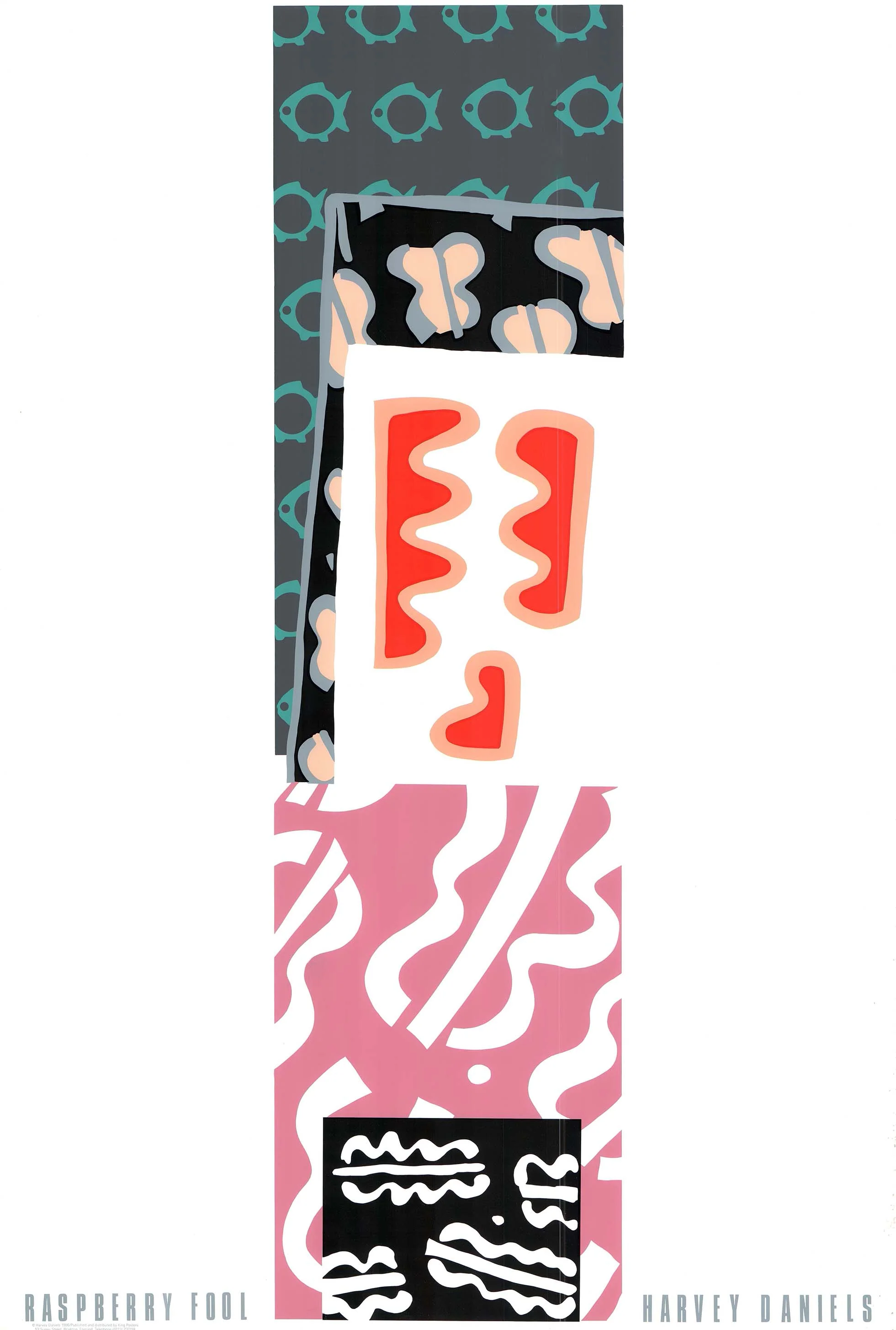 Raspberry Fool, 1986 by Harvey Daniels - 28 X 40 Inches (Screenprint on Paper)