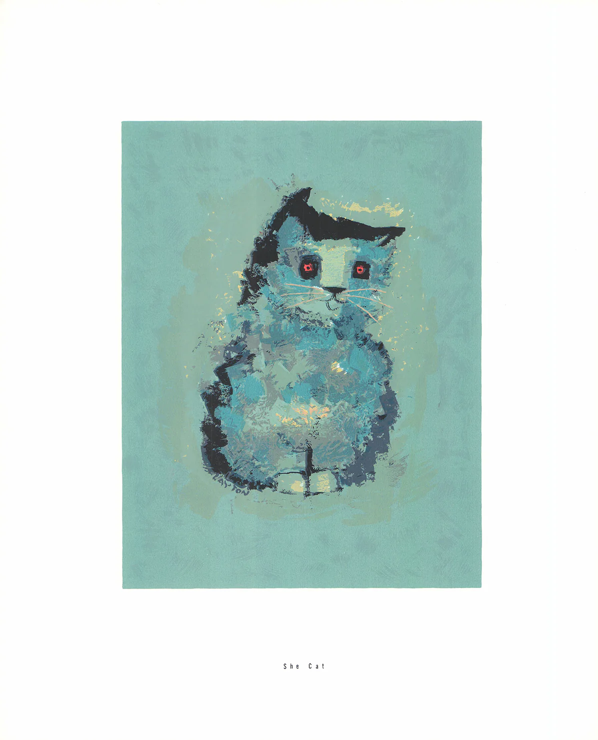 She Cat by Margaret Layton - 17 X 21 Inches (Offset Lithograph Hand Colored)