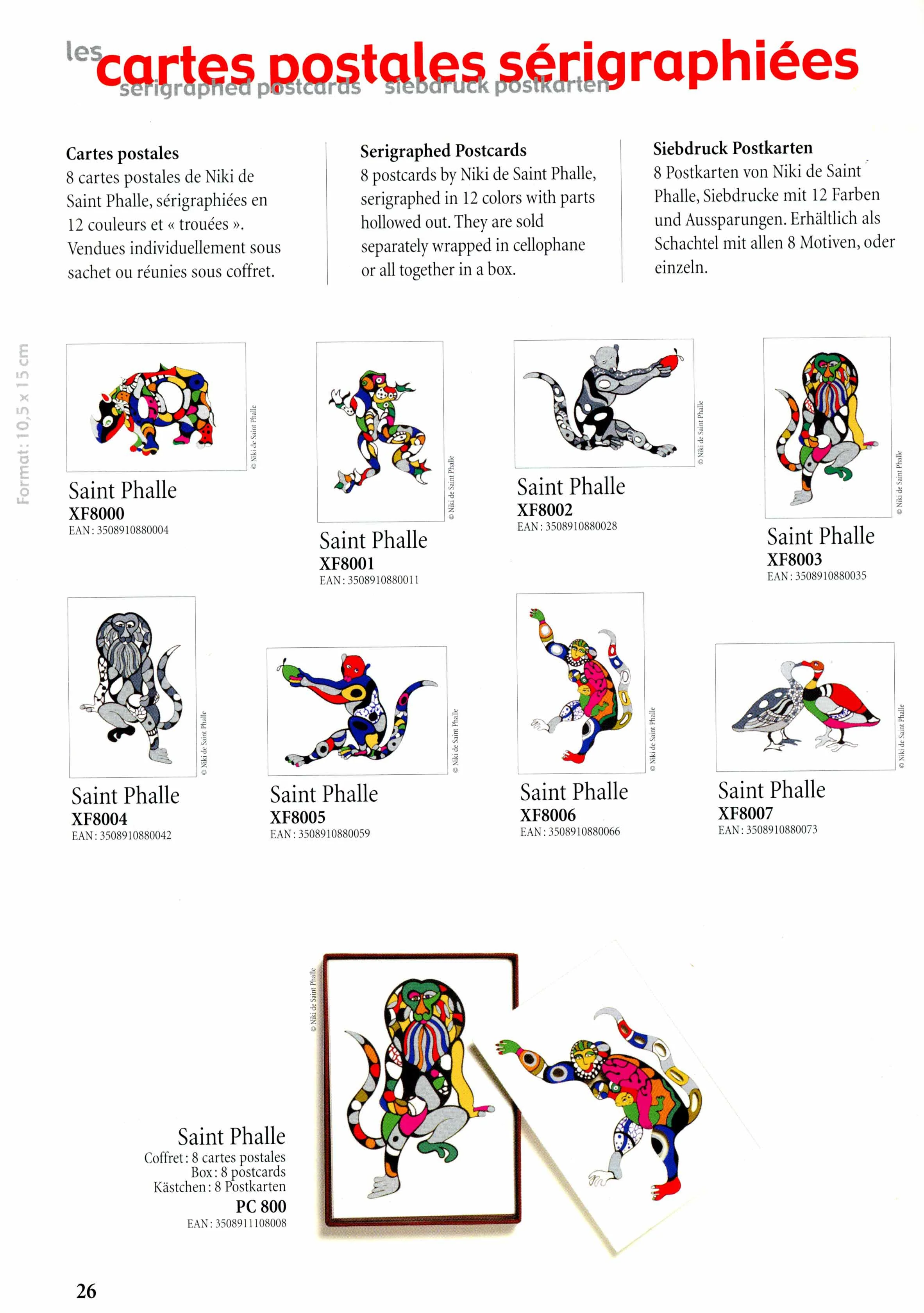 Singe Roi Coul by Niki de Saint Phalle - 4 X 6 Inches (Serigraphed Postcard) - Image 3