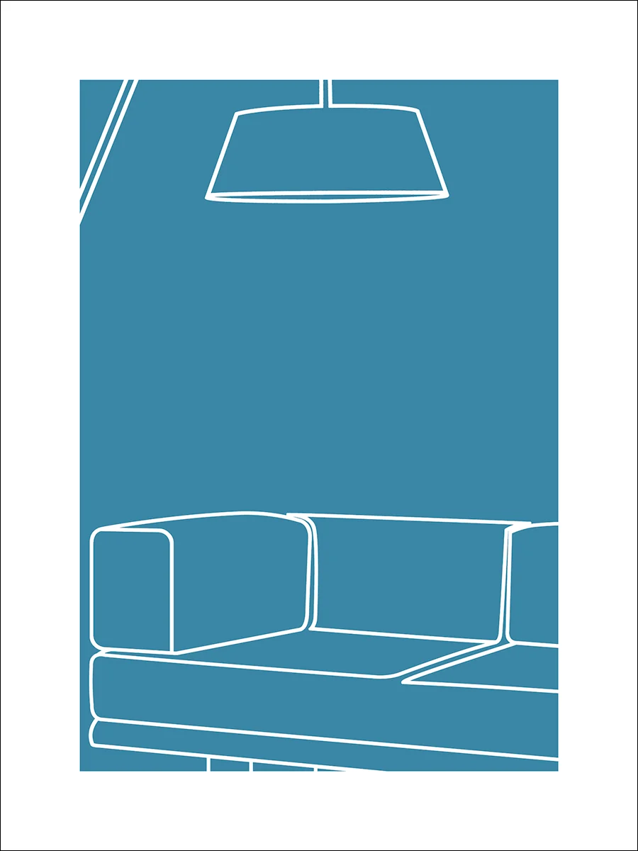 Sofà, 2009 by Davide Polla - 24 X 32 Inches (Silkscreen / Sérigraphie)