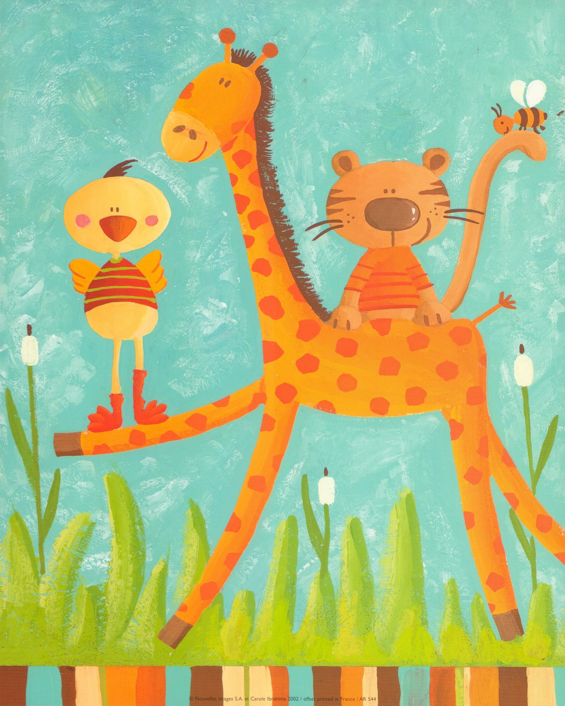 Stroll with Friends by Carole Ibrahima - 10 X 12 Inches (Art Print)