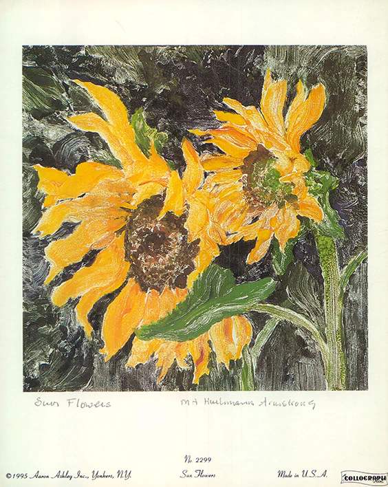 Sun Flowers by M. H. Hurlimann Armstrong - 8 X 10 Inches (Art Print)