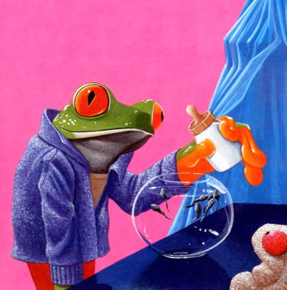 Tadpoles, 2002 by Jasper Oostland - 6 X 6 Inches (Greeting Card)