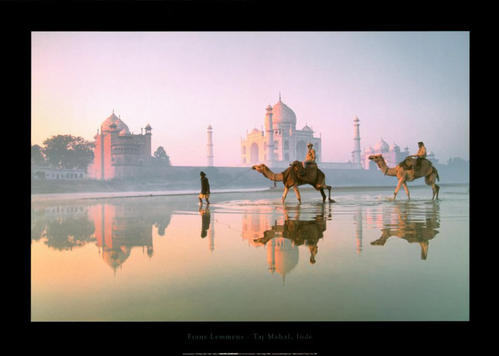 Taj Mahal, India by Frans Lemmens - 20 X 28 Inches (Art Print)