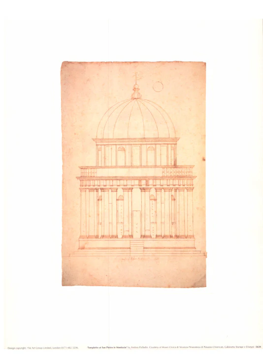 Tempietto at San Pietro in Montorio by Andrea Palladio - 12 X 16 Inches (Art Print).