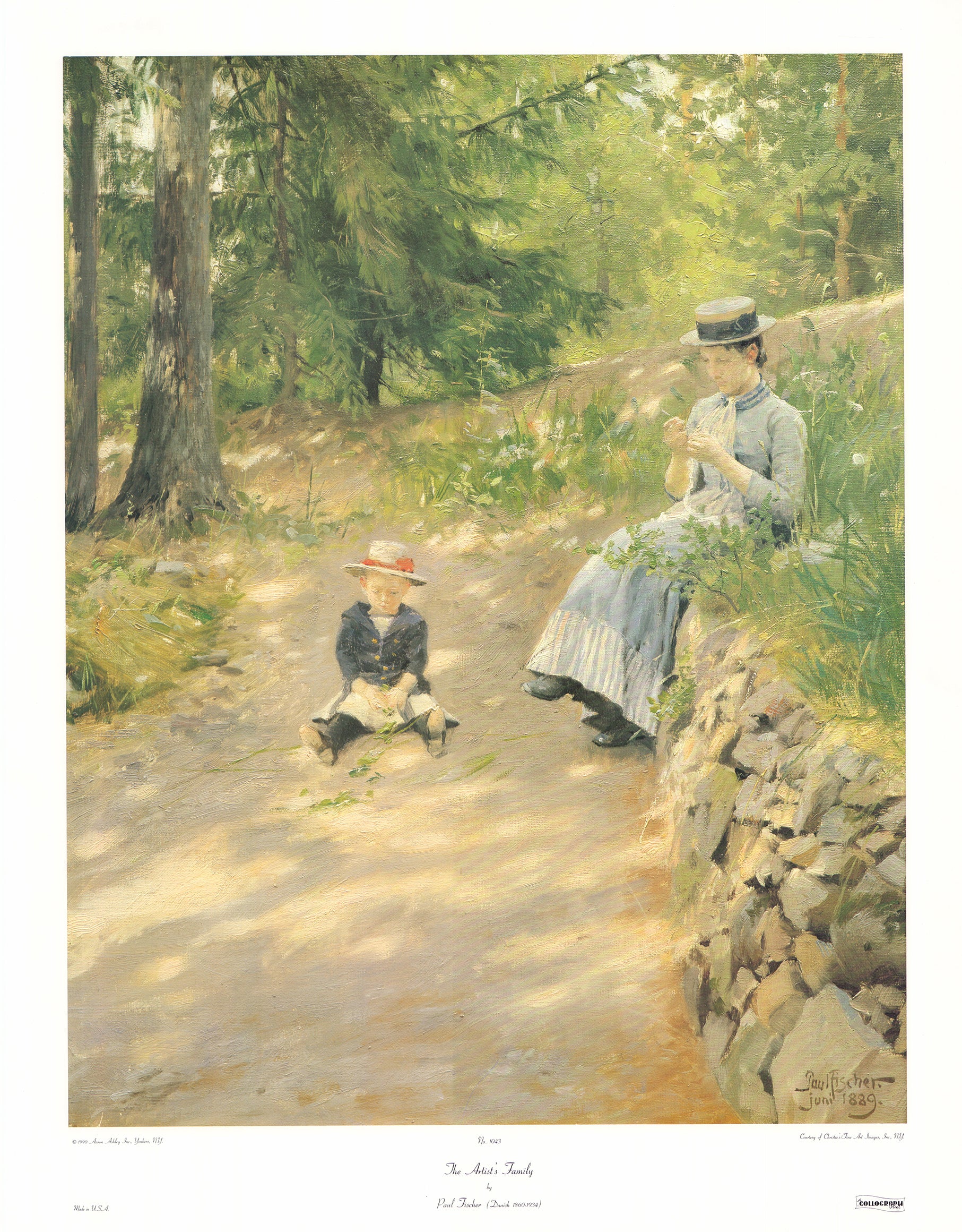 The Artists Family, 1889 by Paul Fischer - 26 X 33 Inches (Art Print)