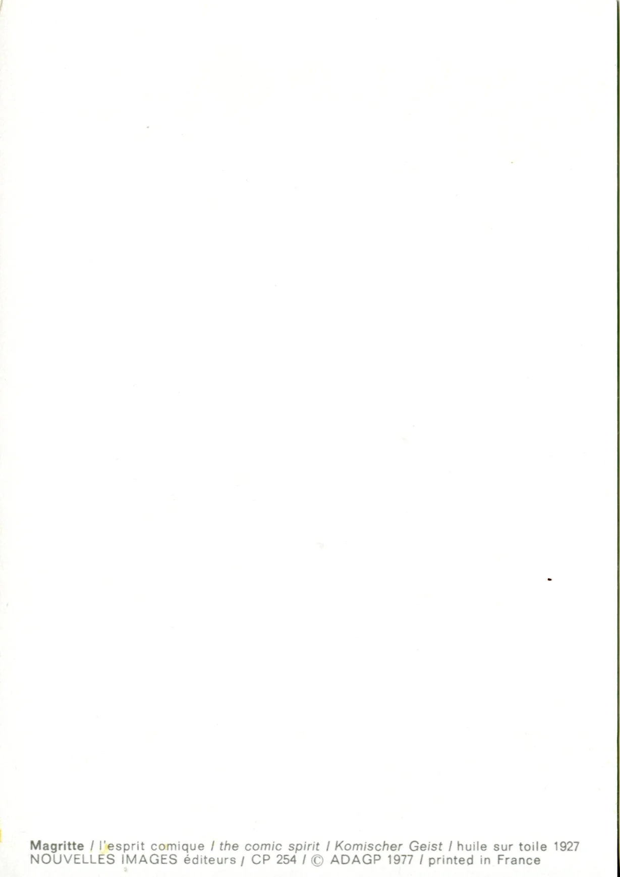 The Comic Spirit, 1927 by René Magritte - 4 X 6 Inches (10 Postcards) - Image 2