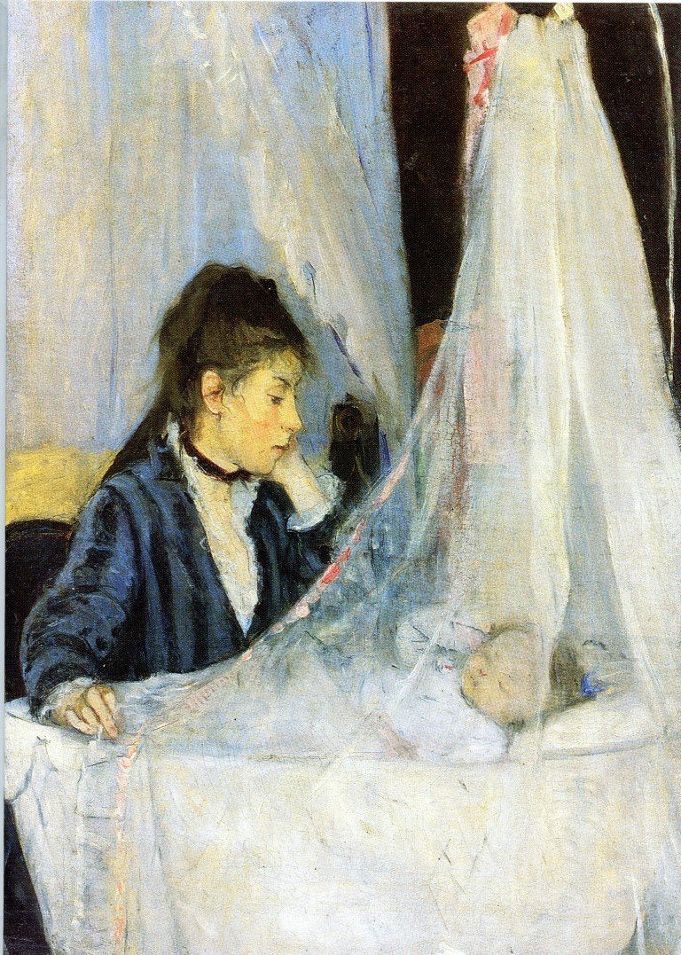 The Cradle, 1872 by Berthe Morisot - 5 X 7 Inches (Greeting Card)
