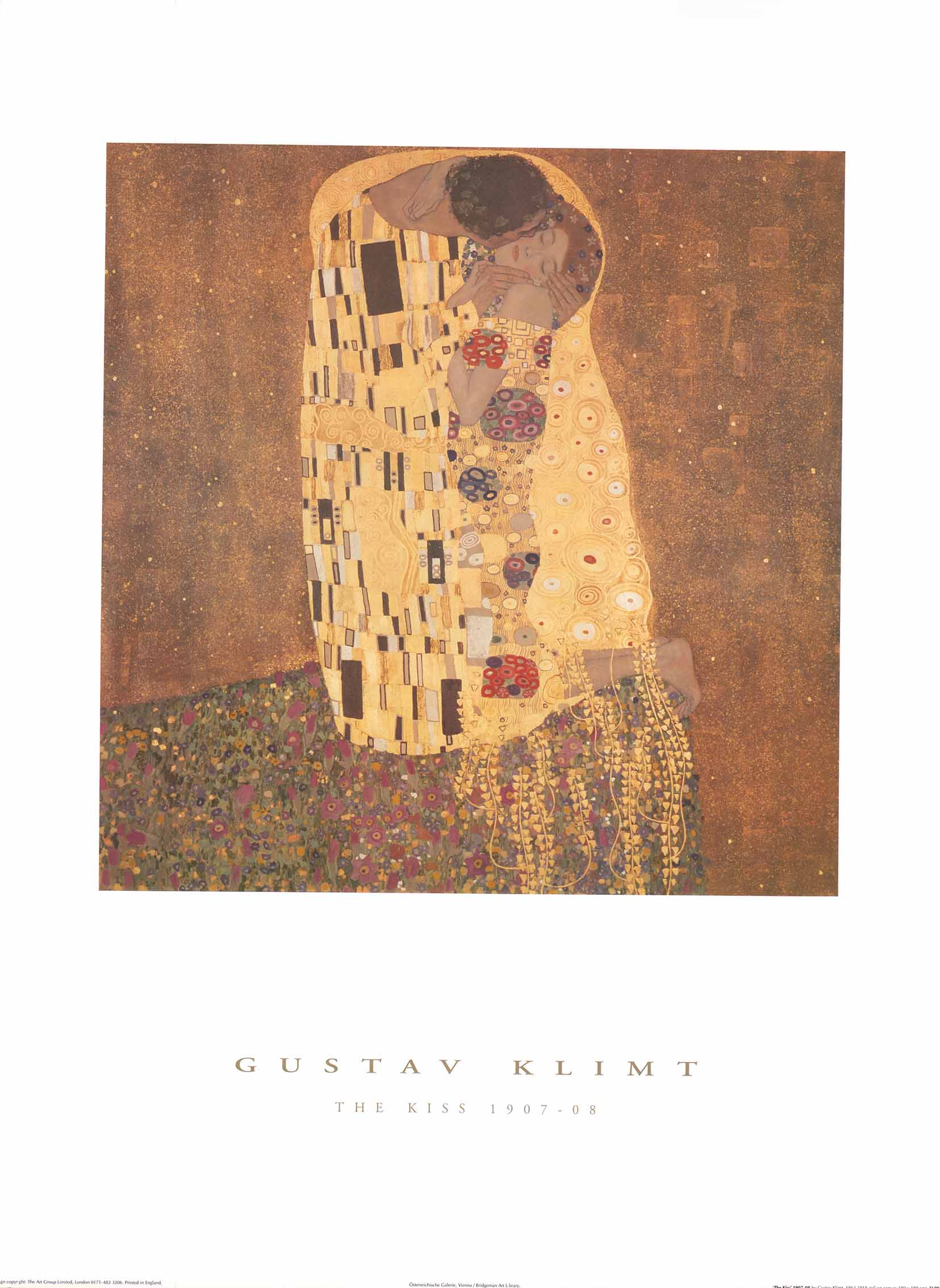 The Kiss, 1907-1908 by Gustav Klimt - 24 X 32 Inches (Art Print)