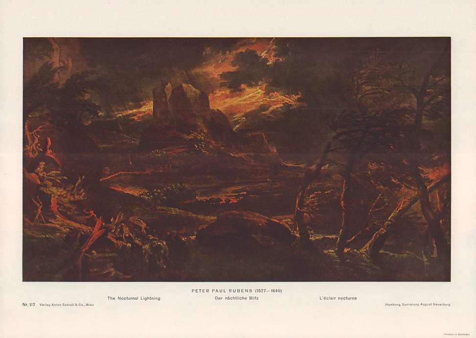 The Nocturnal Lightning by Rubens - 10 X 14 Inches (Fine Art Print)