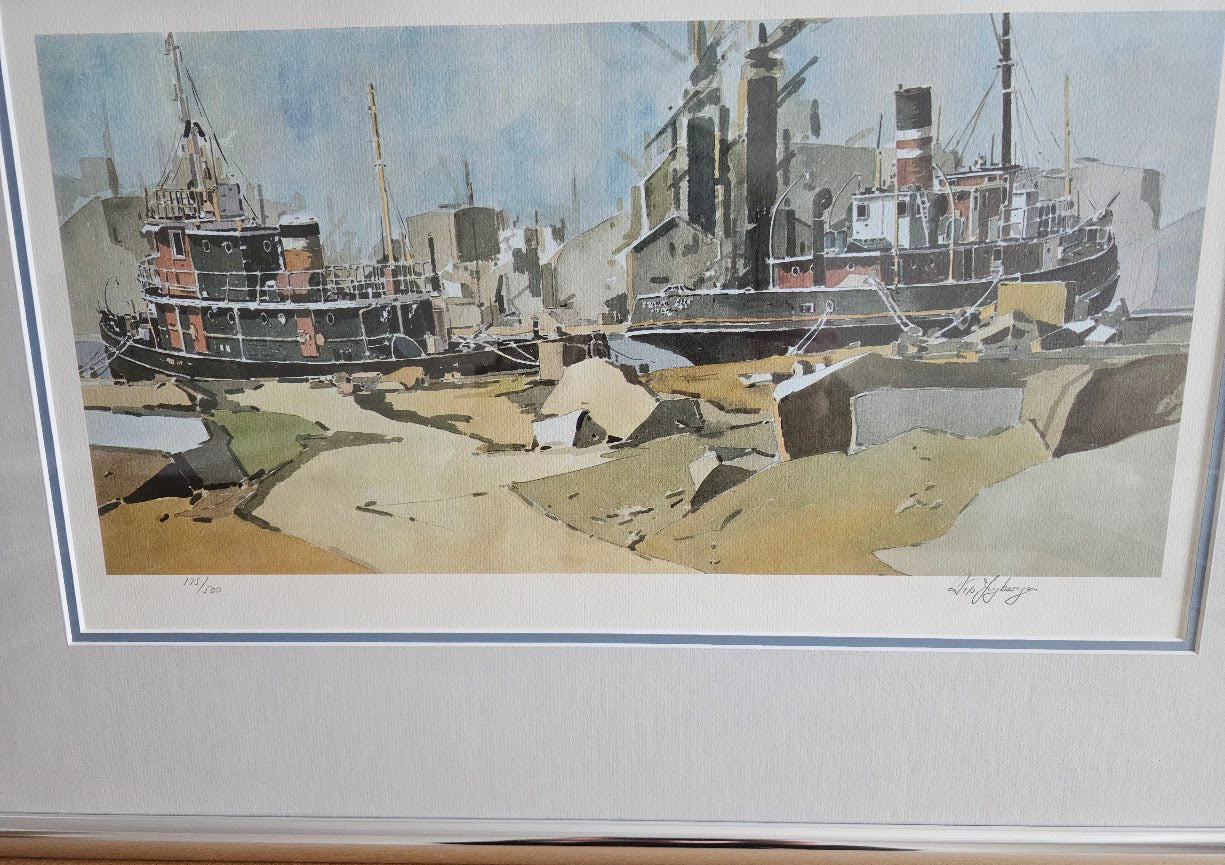 The Port by Arto Yuzbasiyan - 20 X 29 Inches (Framed Etching Numbered & Signed) 175/500 - Image 2