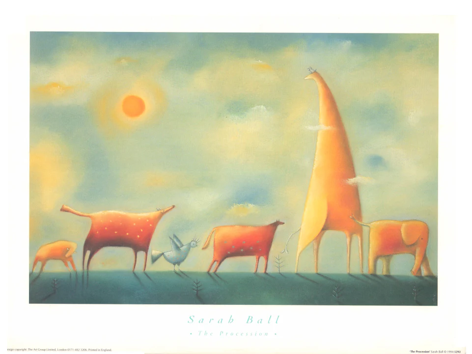 The Procession by Sarah Ball - 12 X 16 Inches (Art Print)