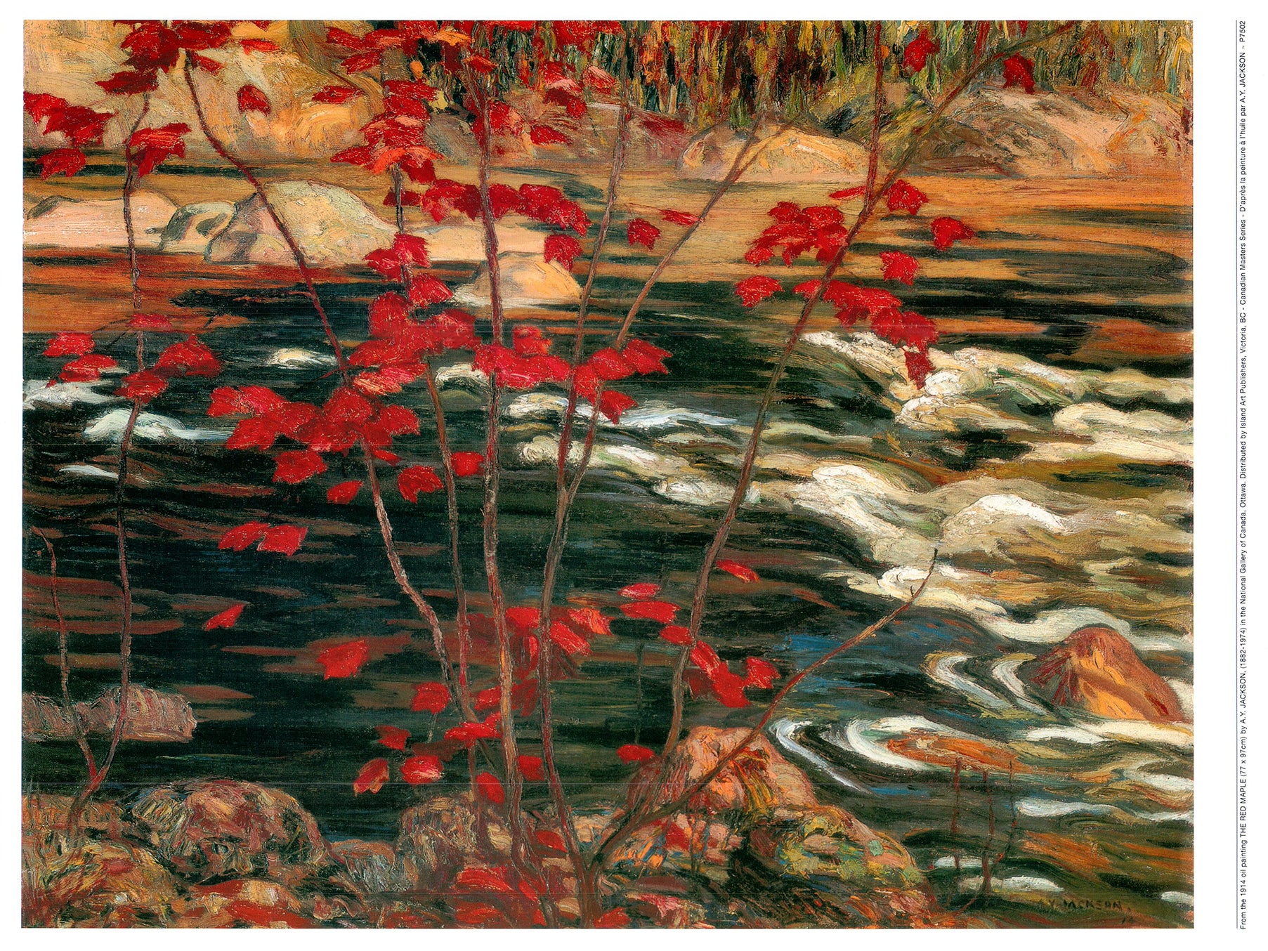 The Red Maple, 1914 by Alexander Young Jackson - 19 X 24 Inches (Art Print)