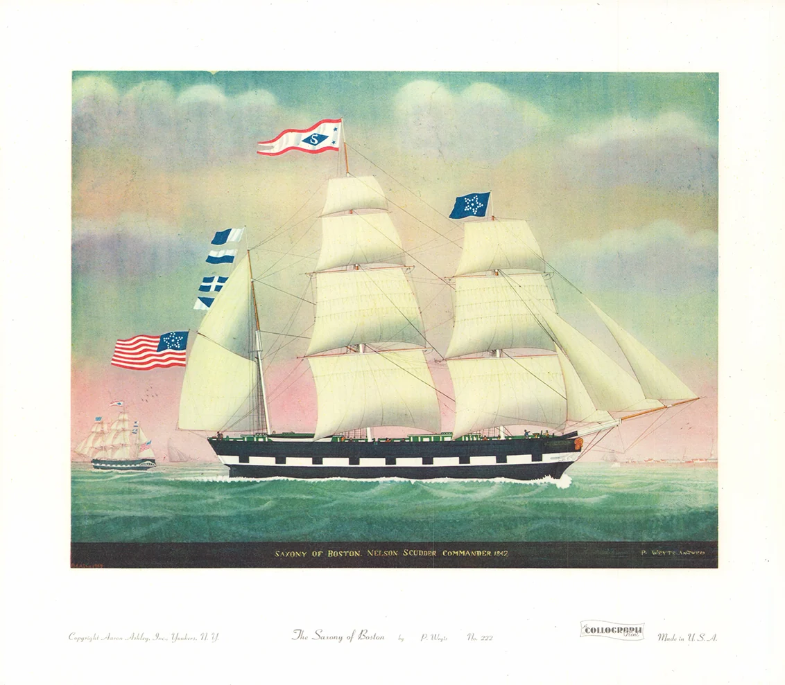The Saxony of Boston by P. Weyts - 14 X 16 Inches (Art Print)