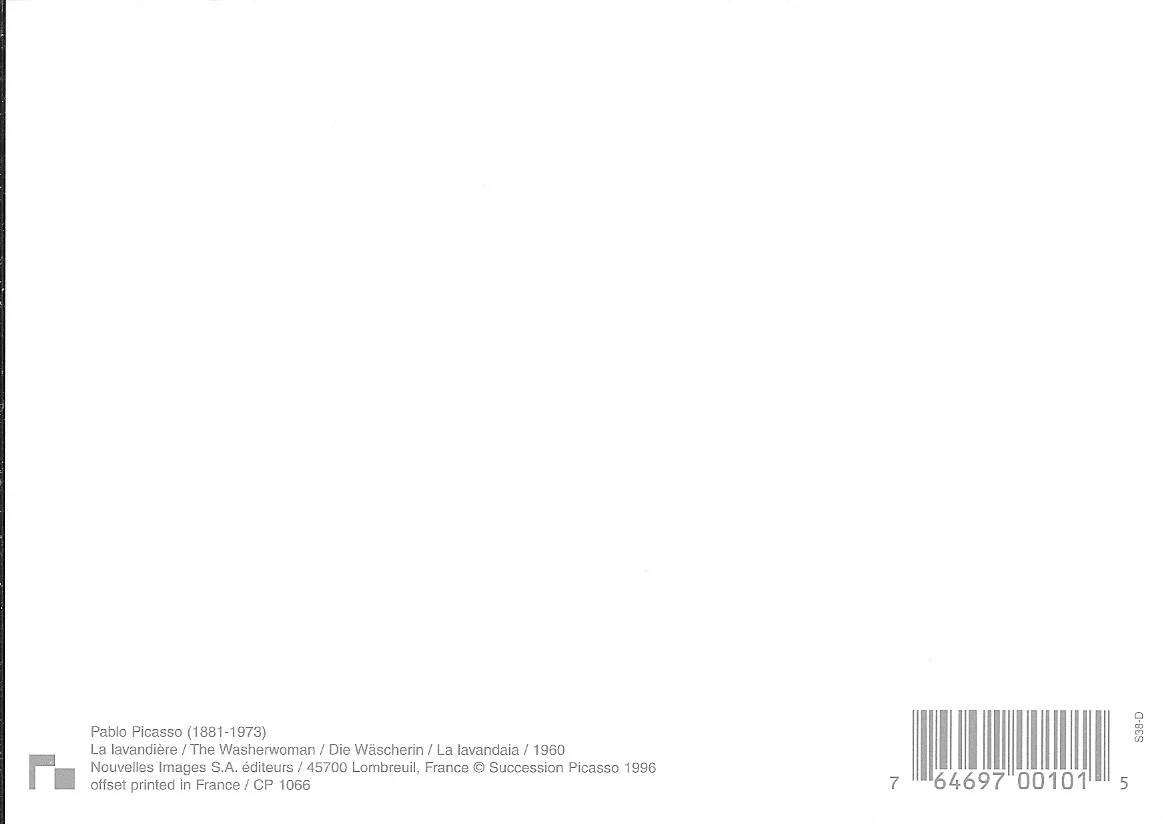 The Washerwoman, 1960 Pablo Picasso - 4 X 6 Inches (10 Postcards) - Image 2