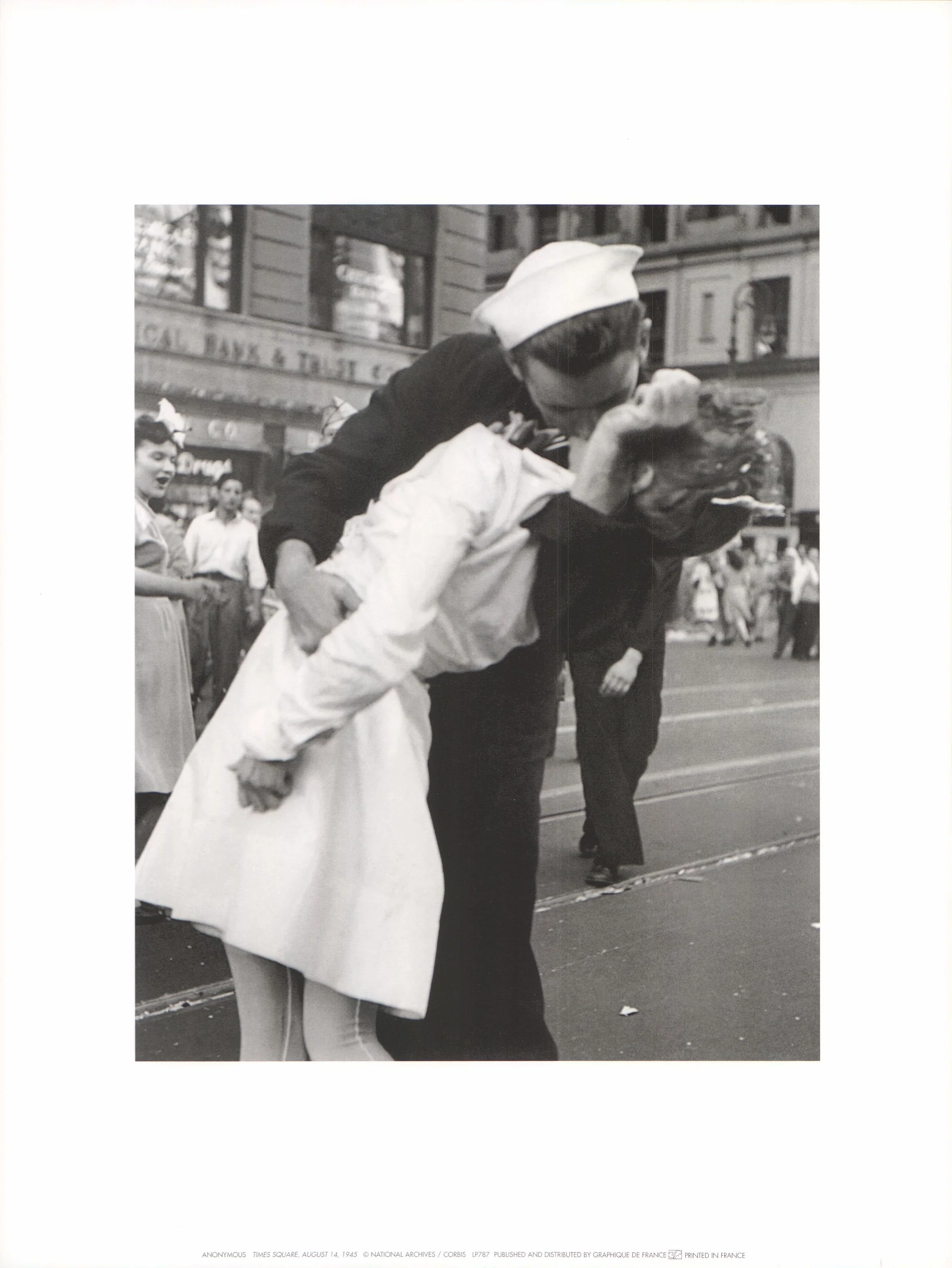 Times Square, August 14, 1945 by Alfred Eisenstaedt - 12 X 16 Inches (Art Print)