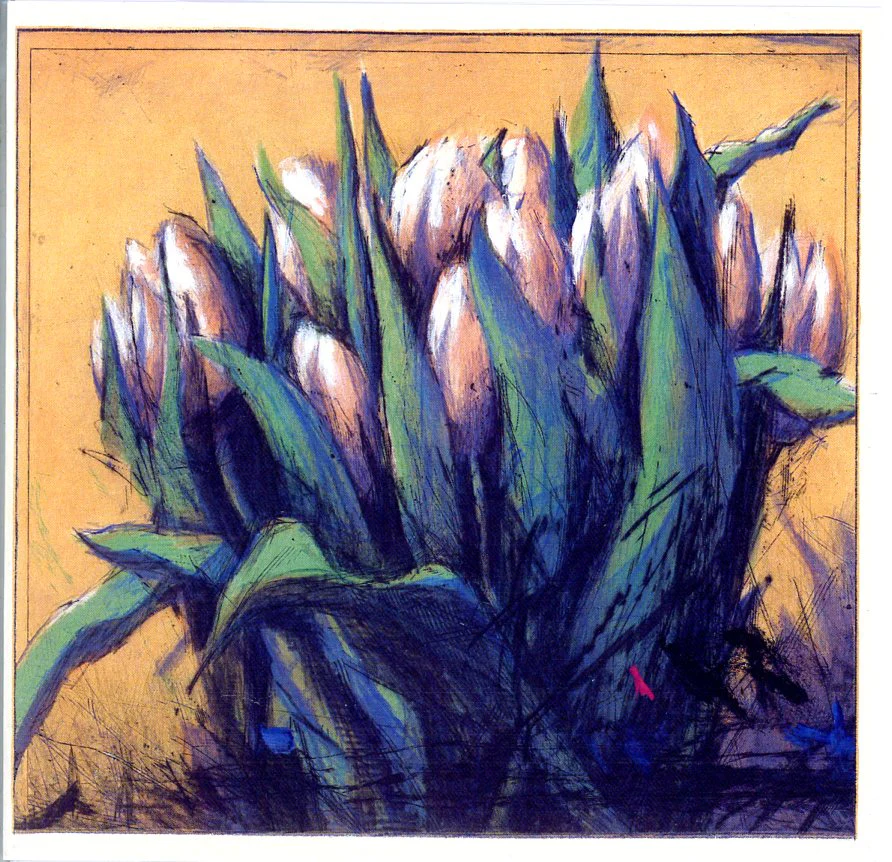 Tulips XXL by Peter Wever - 6 X 6 Inches (Greeting Card)