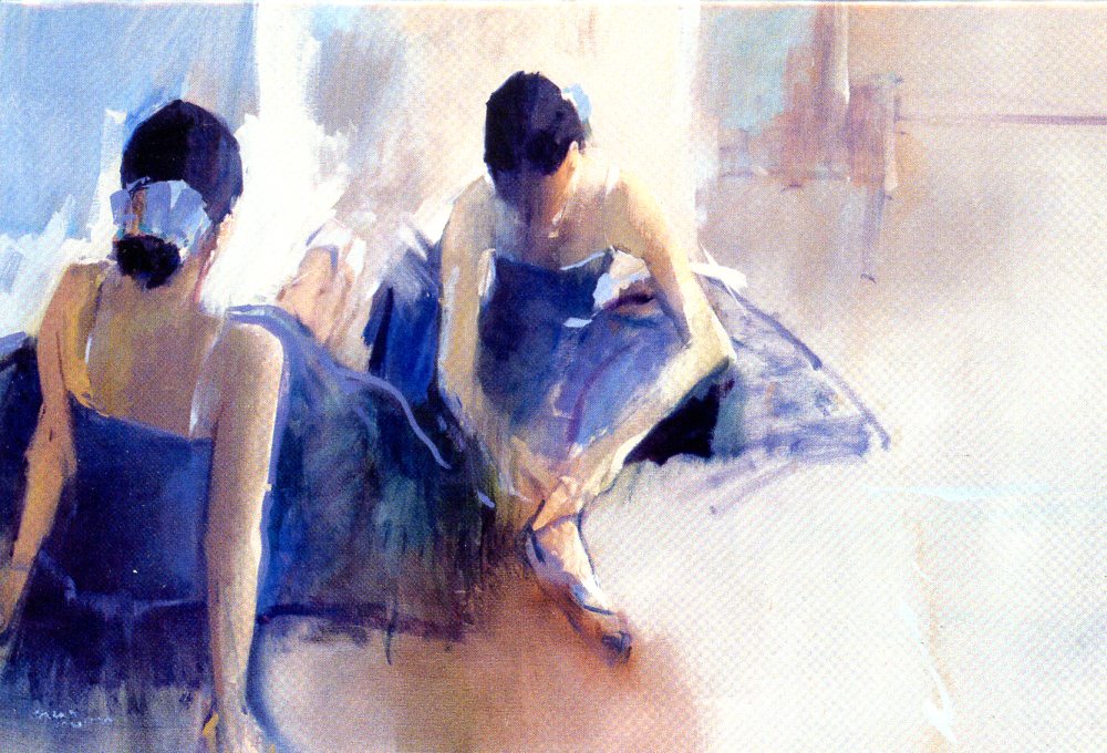 Two ballet girls by Gerardvan der Weerd - 5 X 7" (Greeting Card)