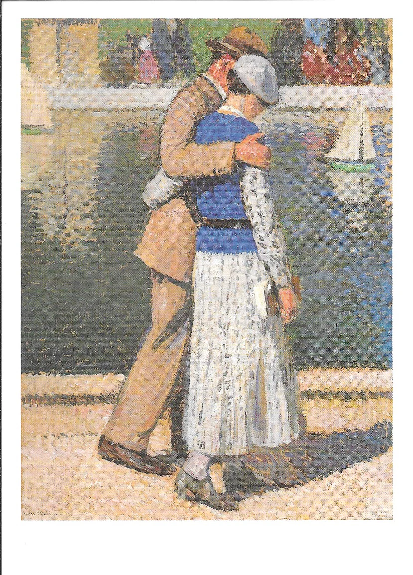 Two Lovers, 1935 by Henri Martin - 4 X 6 Inches (10 Postcards)