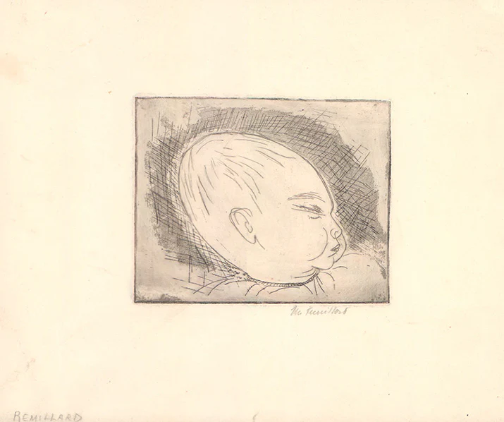 Untitled by Michelle Remillard - 9 X 11 Inches (Original Etching, Signed)