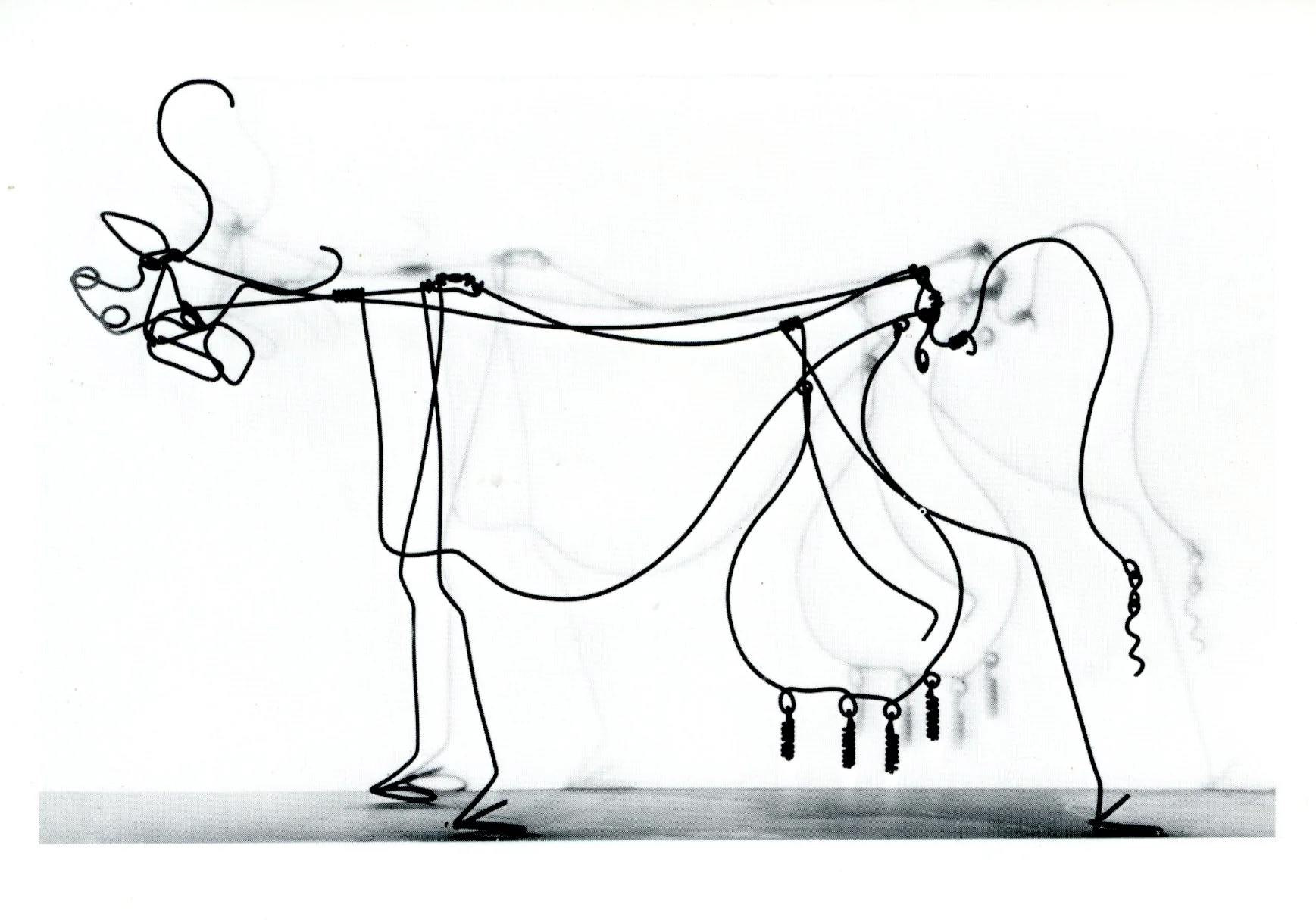 Vache Fil de fer (Cow) by Alexander Calder - 4 X 6 Inches (10 Postcards)