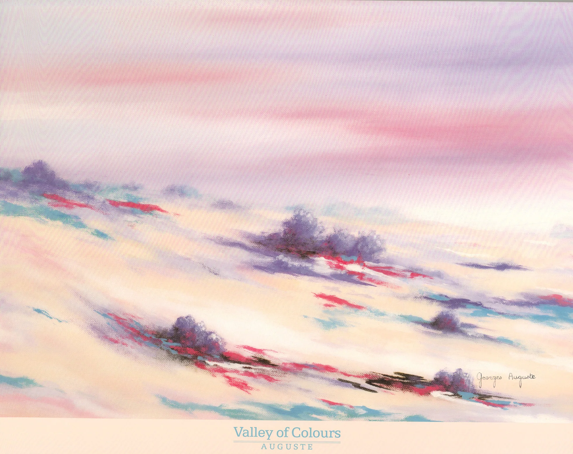 Valley of Colours by Auguste - 22 X 28 Inches (Art Print)