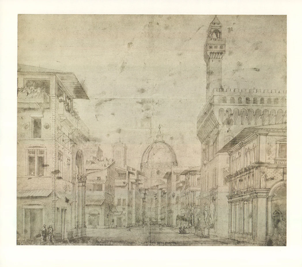 Veduta di Firenze by Lanci Baldassarre - 13 X 15 Inches (Art Print)