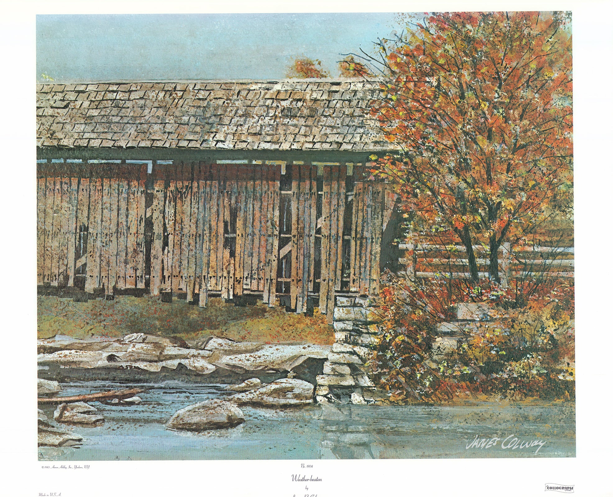 Weather-Beaten by James R. Colway - 23 X 28 Inches (Art Print)